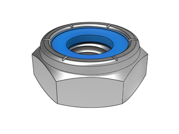 ASME B18.16.6.8 NTM タイプ青色非金属インサート六角ロック薄型ナット